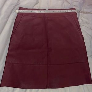 Faux leather skirt
